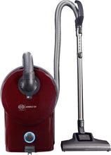 Load image into Gallery viewer, Sebo Airbelt D1 Turbo with parquet brush and turbo head. (Black Cherry)