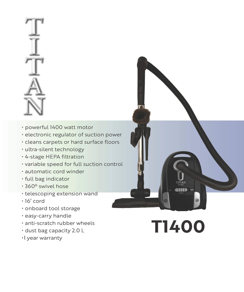 Titan T1400 Canister Vacuum Cleaner Brothers Sew and Vac