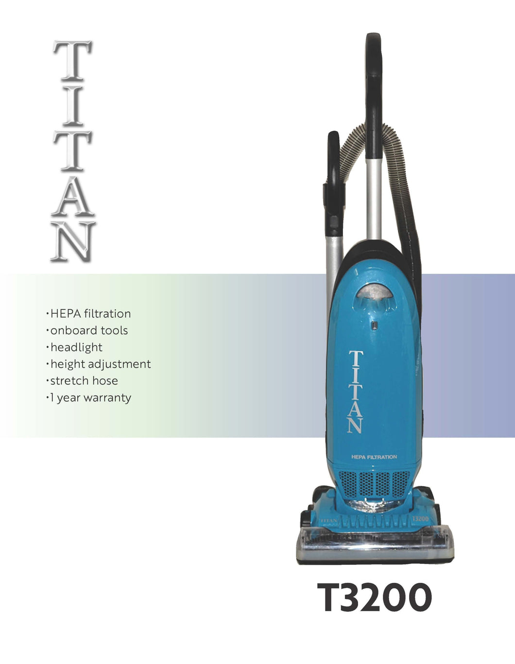 Titan T-3200 Upright Vacuum Cleaner