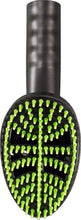 Load image into Gallery viewer, Pet hair grooming brush with soft bristles and 1 1/4&quot; cuff (black/green)
